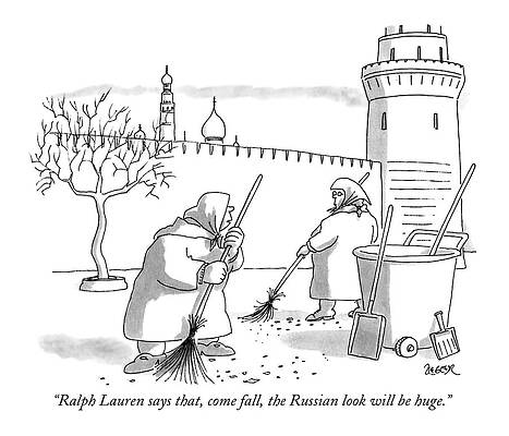 International Wall Art featuring the drawing Ralph Lauren Says That by Jack Ziegler