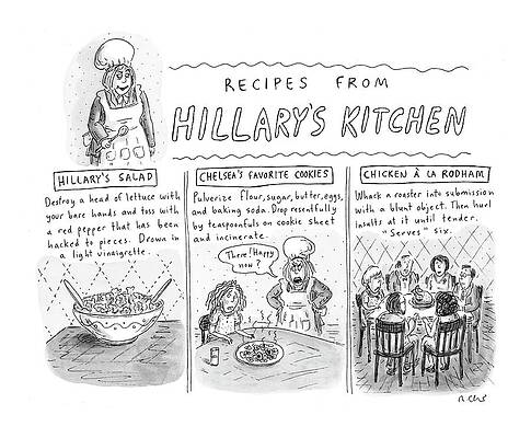 Recipe Drawing - 'recipes From Hillary's Kitchen' by Roz Chast