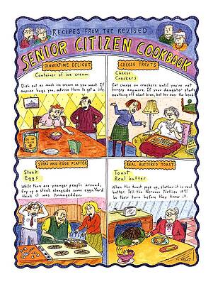 Recipe Drawing - Recipes From The Revised Senior Citizen Cookbook by Roz Chast