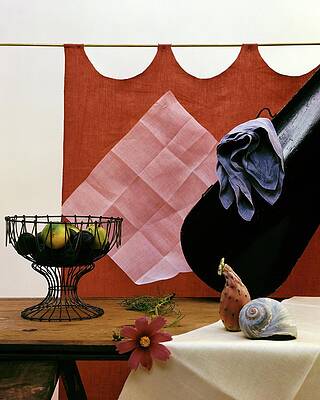 Bowl Wall Art featuring the photograph Red Curtains by Ellestad