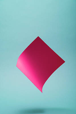 Wall Art featuring the photograph Red Paper On Red by Pm Images