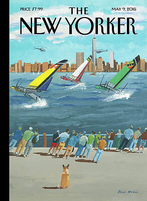 Sailing Race in New York Harbor Wall Art