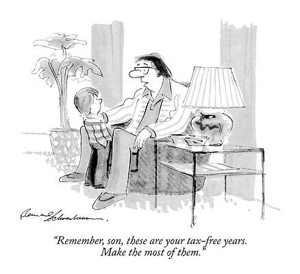 Father and Son Tax-Free Advice Wall Art