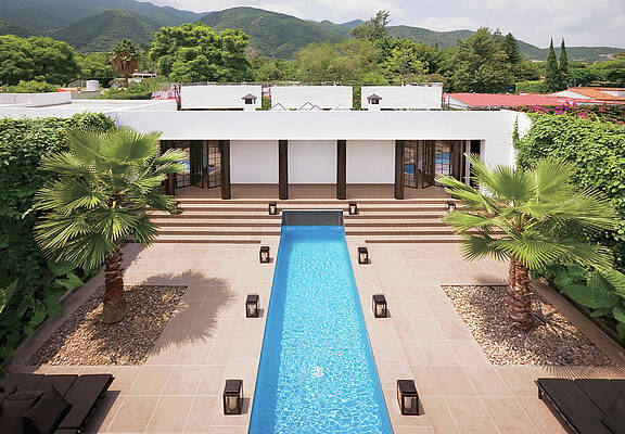 Mountain Photograph - Resort And Lap Pool by Scott Frances