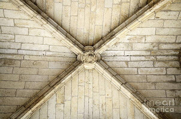France Photograph - Ribbed Vault Keystone by Sami Sarkis Photography