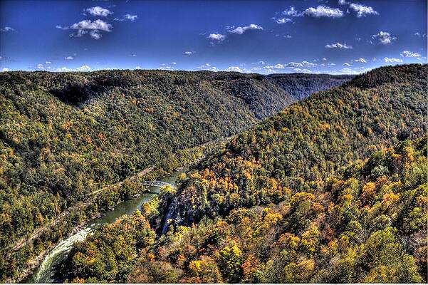 Green Wall Art featuring the photograph River Running Through A Valley by Jonny D