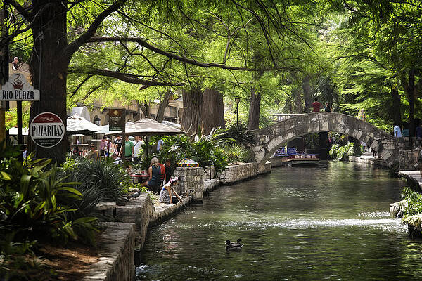 San Antonio Photograph - Girl By San Antonio River by Steven Sparks