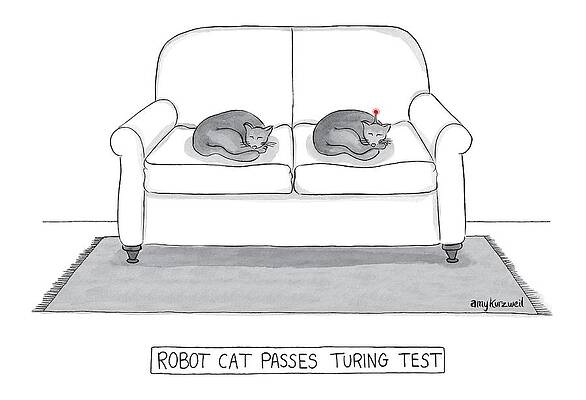 Robot Cat Passes Turing Test Wall Art