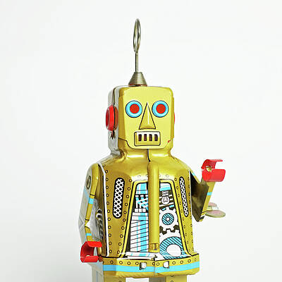 Retro Tin Toy Robot Wall Art