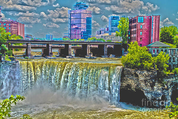 Architecture Wall Art featuring the photograph Rochester High Falls by William Norton
