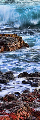 Crashing Waves on Rocky Shore Wall Art