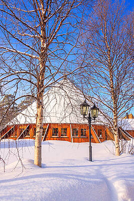 Architecture Wall Art featuring the photograph Round In The Snow by Sue Leonard