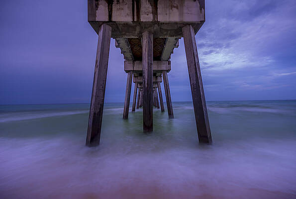 Under the Pier at Dusk Photograph