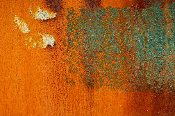 Abstract Photograph - Rusty Blue Abstract by Jean Noren