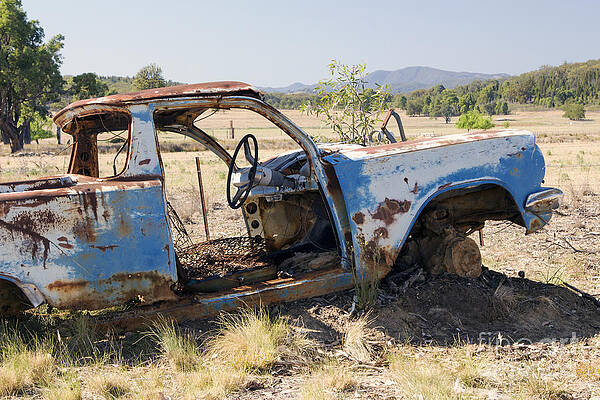 Country Wall Art featuring the photograph Rusty Ute by Nicholas Blackwell