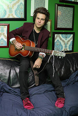 Wall Art featuring the photograph Ryan Cabrera, Tyler Hilton And Teddy by Andrew H. Walker