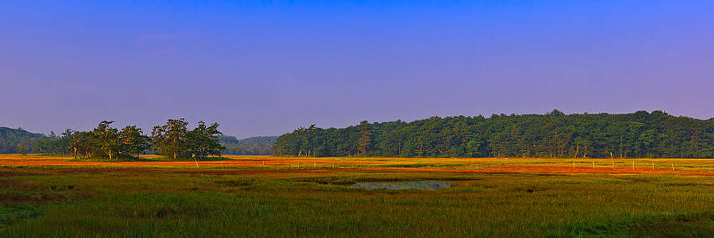 Sky Wall Art featuring the photograph Rye Salt Marsh Pano by Jeff Sinon