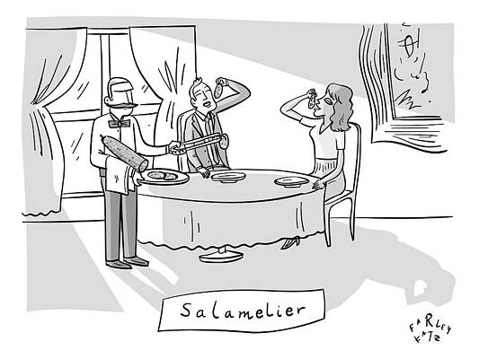 Salamelier at a Fancy Dinner Drawing