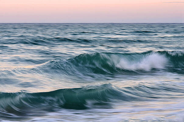 Gentle Ocean Waves at Dusk Wall Art