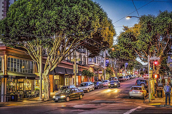 Architecture Wall Art featuring the photograph HDR Effect - San Francisco Street by Sue Leonard