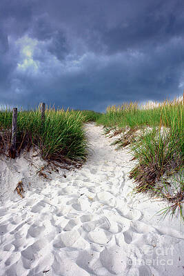 Stormy Sky Over Sandy Dune Path Photograph