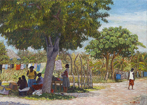 Wall Art featuring the painting Saturday Morning Blackwood, Eleuthera by Ritchie Eyma