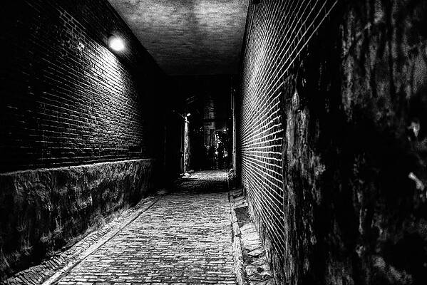 Philadelphia Wall Art featuring the photograph Scary Dark Alley by Louis Dallara