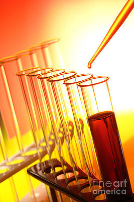 Wall Art featuring the photograph Scientific Experiment In Science Research Lab by Science Research Lab