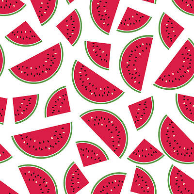 Wall Art featuring the digital art Seamless Colorful Pattern With Red by Ekaterina Bedoeva