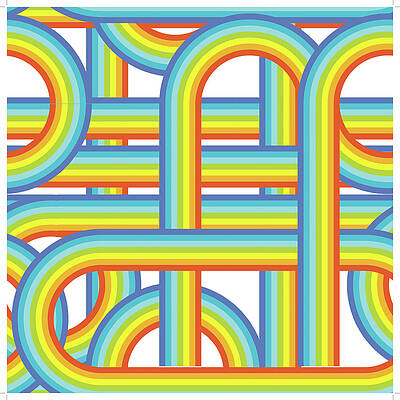 Wall Art featuring the digital art Seamless Pattern. Repeating Vector by Ekaterina p