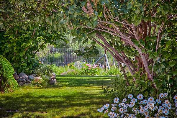 Spring Painting - Secret Garden by Omaste Witkowski