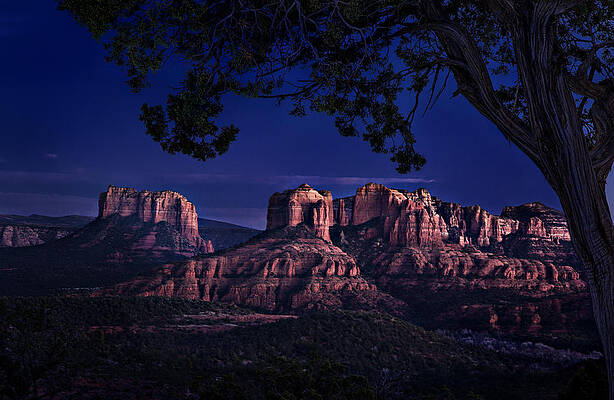 Sedona Red Rock Nightscape Wall Art