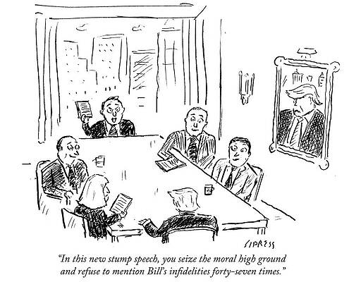 Ground Drawing - Seize The Moral High Ground And Refuse To Mention by David Sipress