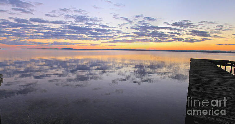 Sunrise Photograph - Seneca Lake Panorama by William Norton
