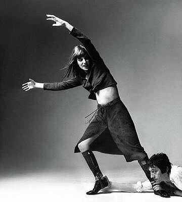 Dynamic Dance Pose with Male Model Photograph