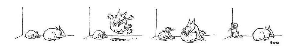 Sleeping Cats and Mice Comic Wall Art