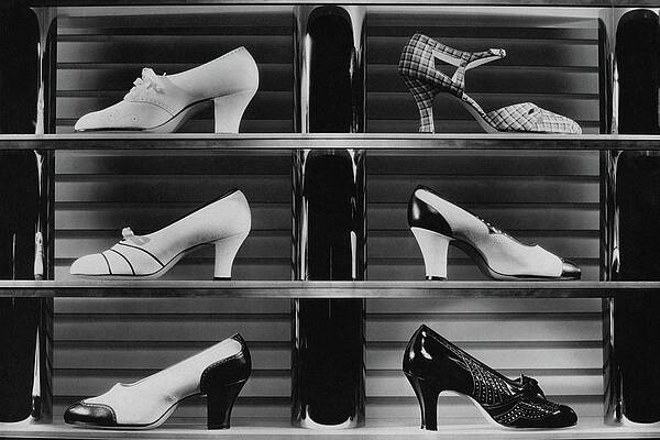 Display Wall Art featuring the photograph Shoes For Sale by Anton Bruehl