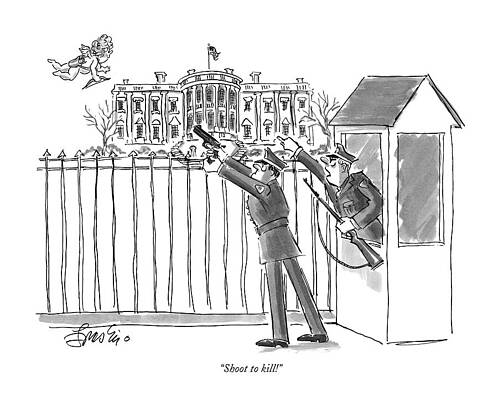 Shoot Wall Art featuring the drawing Shoot To Kill! by Edward Frascino