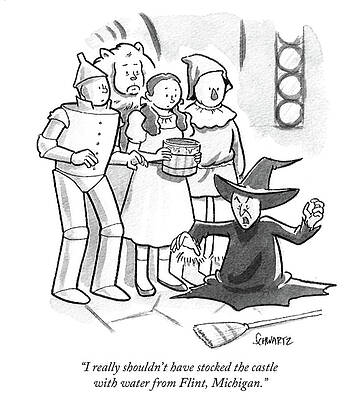 Wizard Wall Art featuring the drawing Shouldn't Have Stocked The Castle With Water by Benjamin Schwartz