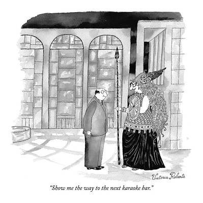 Comic Encounter at a Roman Structure Wall Art