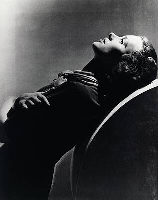 Woman in Thoughtful Recline Photograph