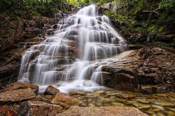 Mountain Wall Art featuring the photograph Silky Veil Cloudland Falls Lincoln NH by Jeff Sinon