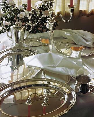 Silverware Wall Art featuring the photograph Silverware by Horst P. Horst