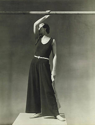 Elegant Pose Under the Beam Wall Art