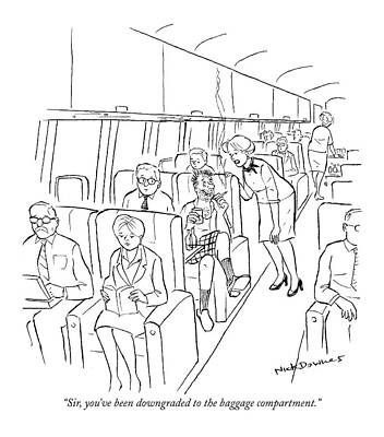 Amusing Scene on an Airplane Wall Art