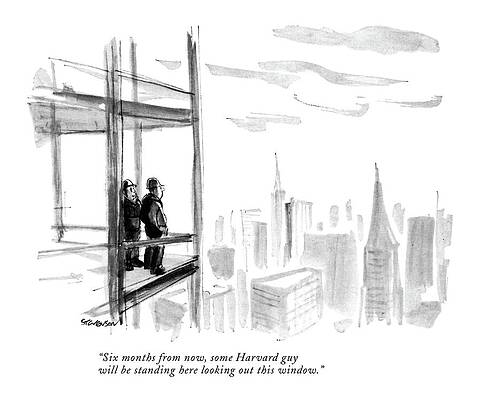 Construction Drawing - Six Months From Now by James Stevenson