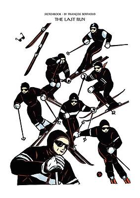 Ski Drawing - Sketchbook
The Last Run by Francois Berthou