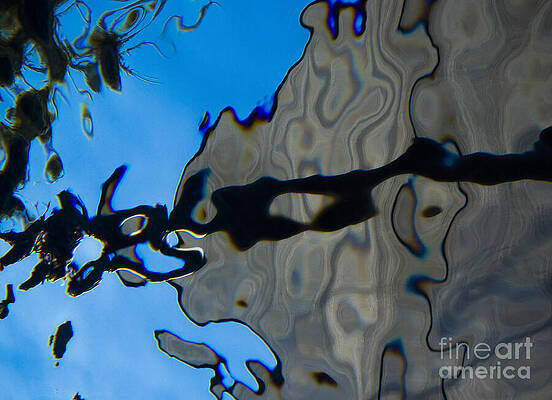 Reflection Photograph - Sky Through Water Abstract by Steven Ralser