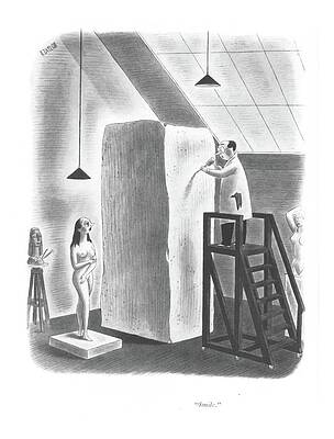 Nude Drawing - Smile by Richard Taylor