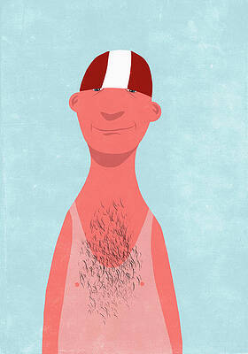 Smiling Swimmer Wall Art